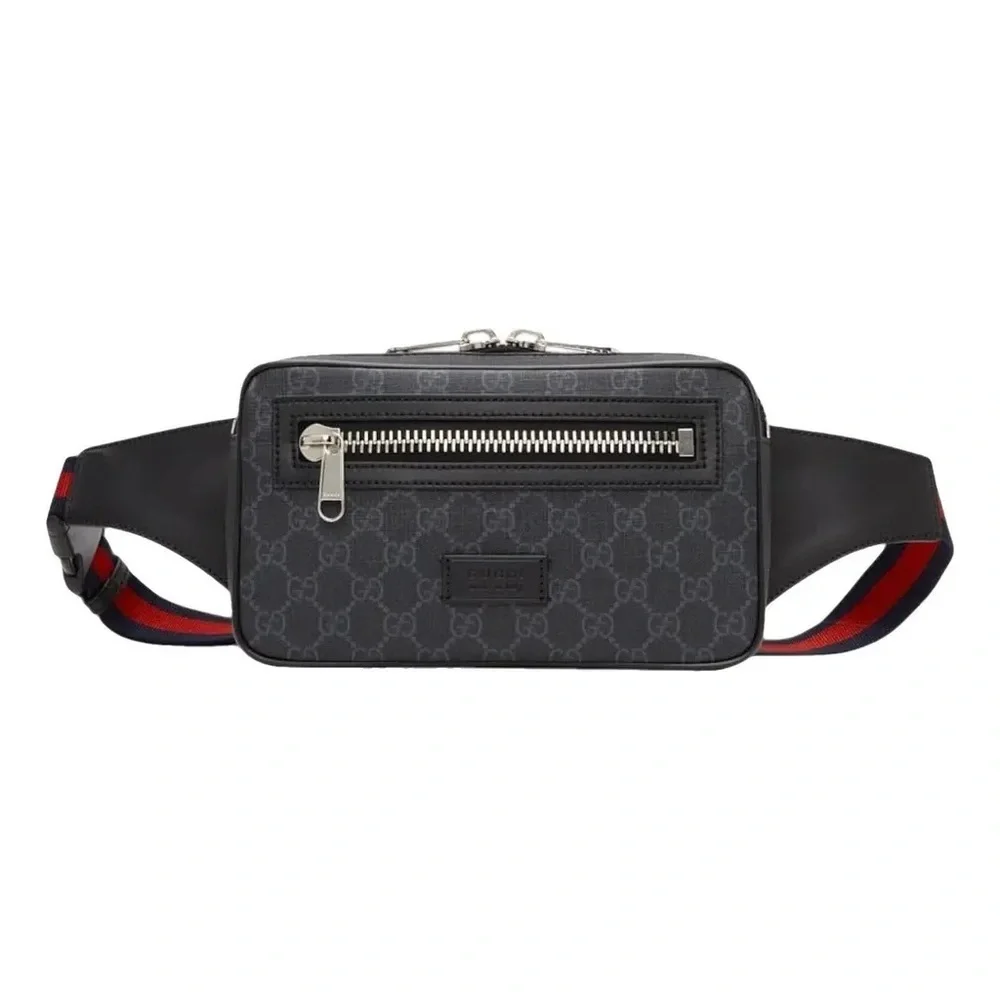 Gucci ophidia zip leather black sling Bag/ belt bag w/COA - Picture 1 of 11